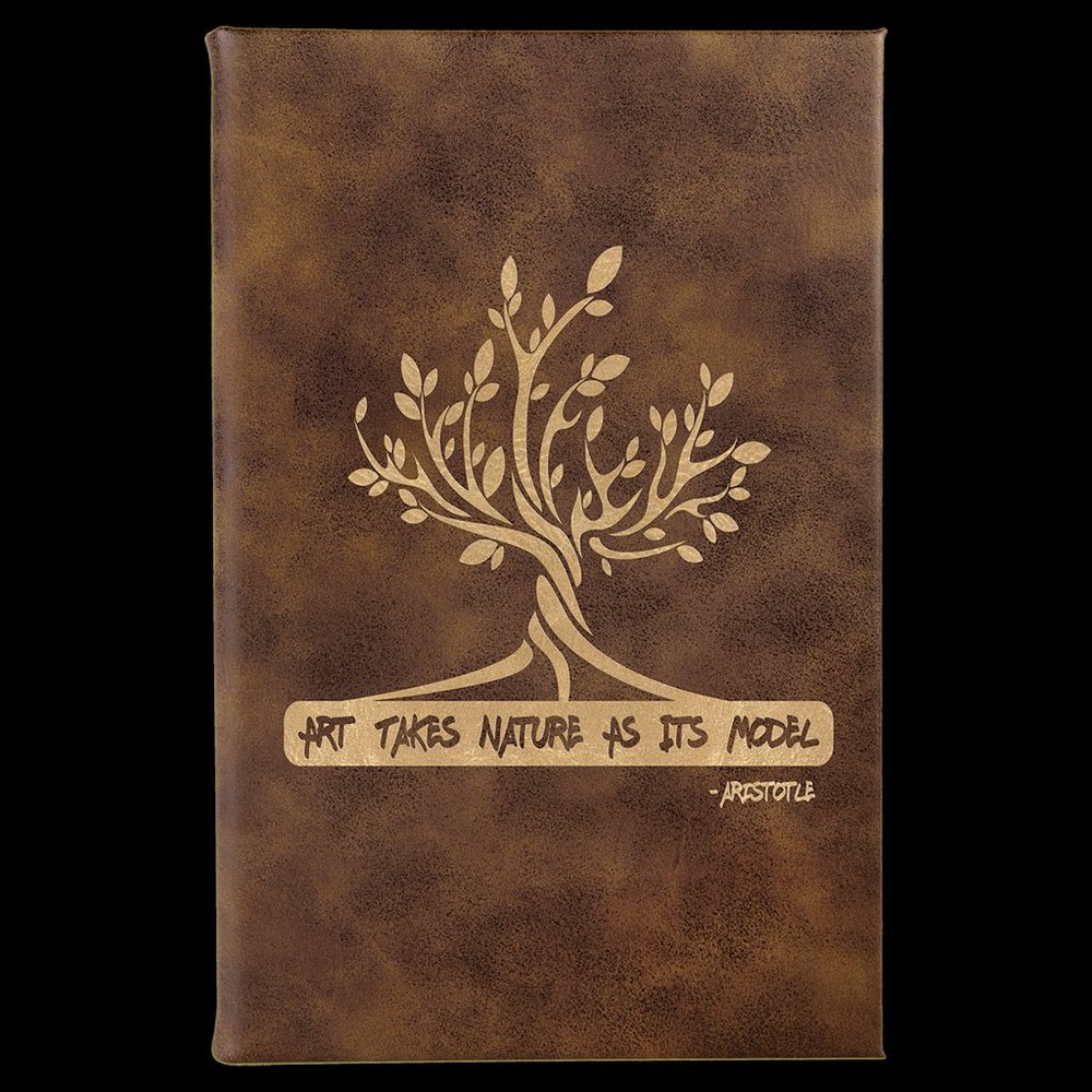 Personalized Rustic/Gold Sketchbook